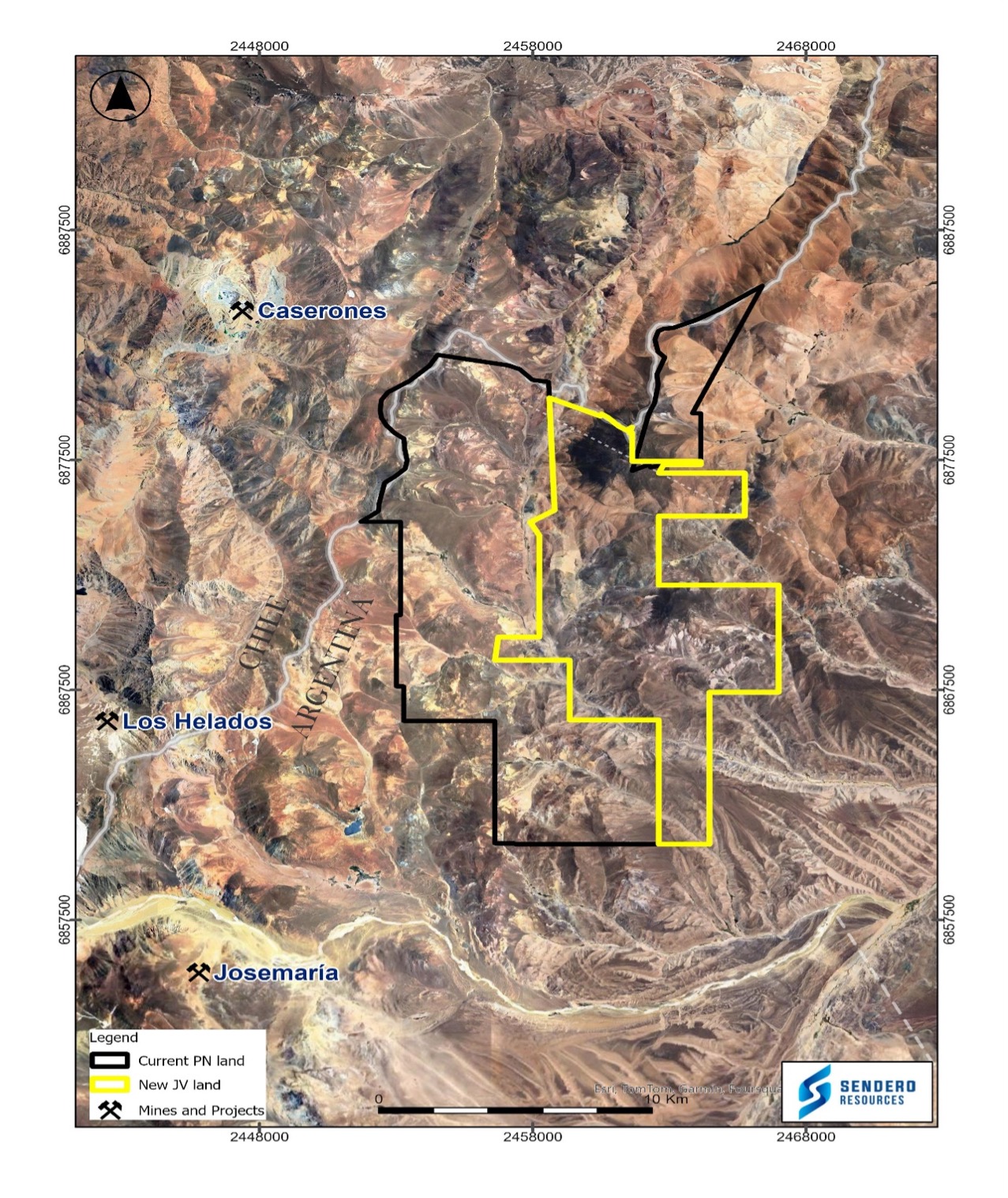 Mayor Posición de Terreno en el Distrito de Vicuña - Sendero Resources
